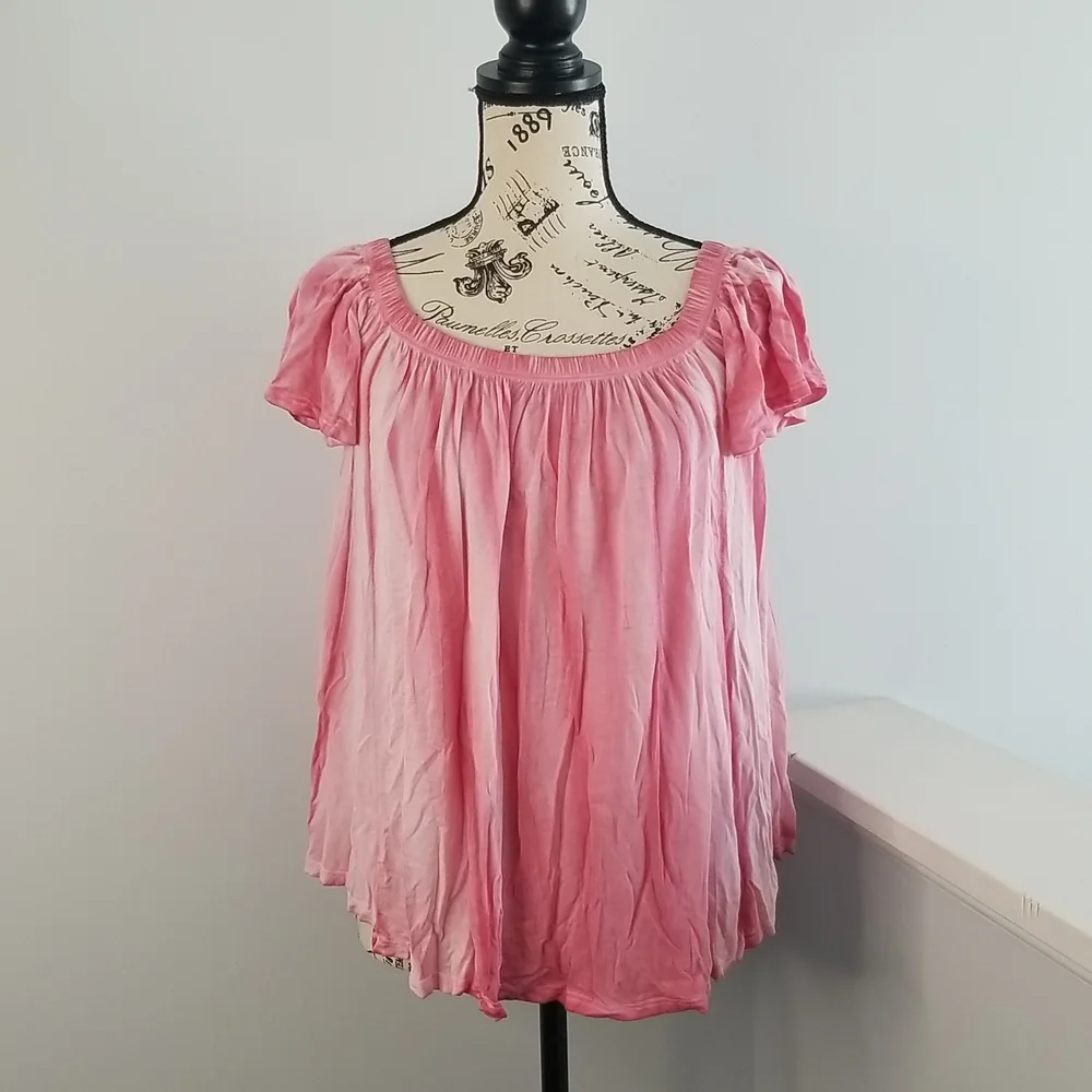 Free People Off Shoulder Tie Dye Top Size Small